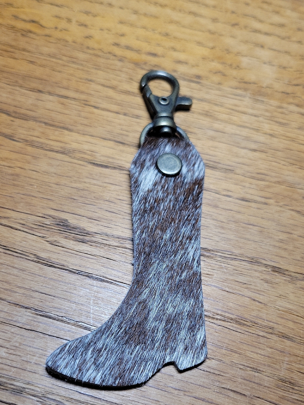 Amish Handcrafted Cowhide Cowboy Boot Purse Bag Keychain Charm